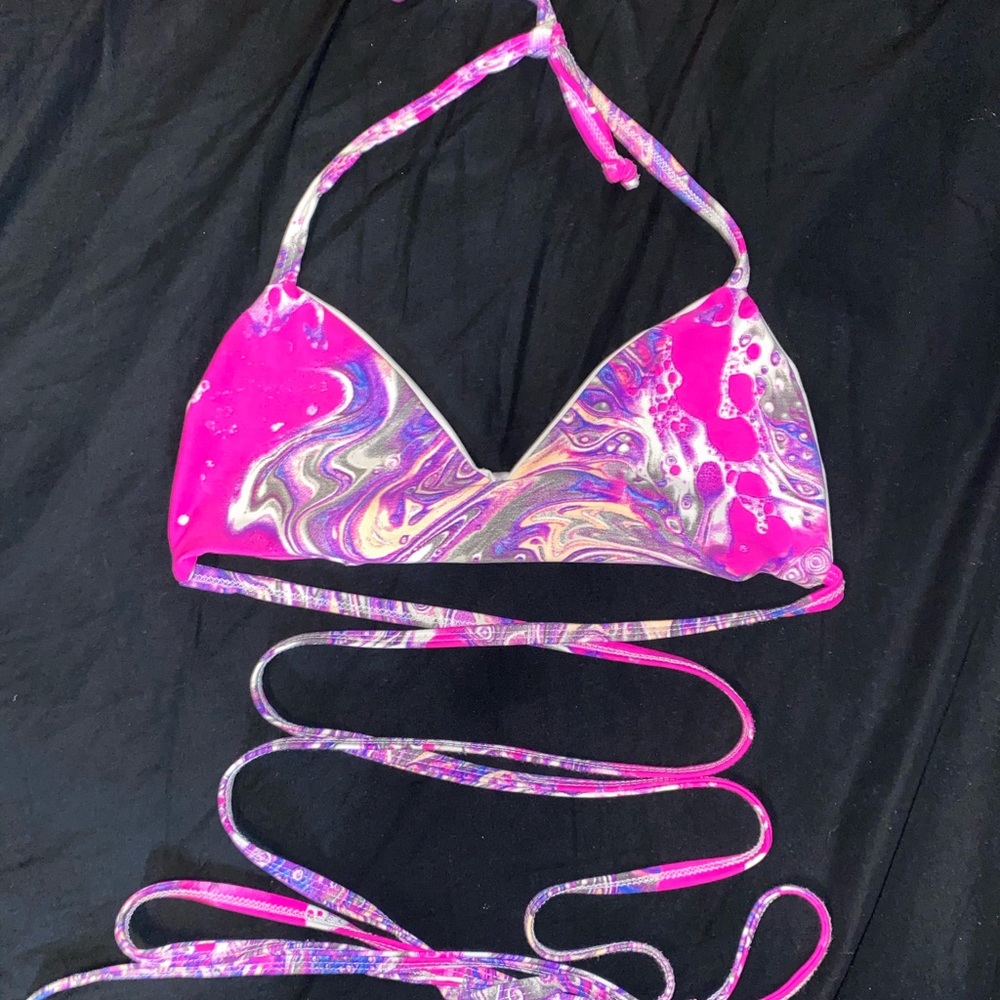 Pink Acid Bralette Top🦄💗💜